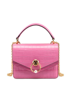 MULBERRY: borse a spalla - Borsa Harlow in pelle stampa cocco