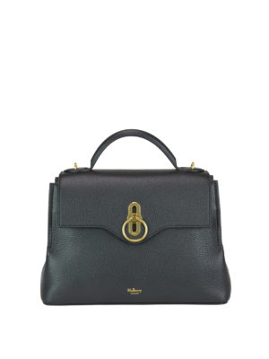 MULBERRY: shopper - Borsa a tracolla Seaton piccola nera