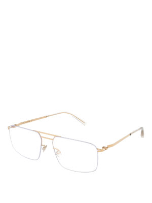 MYKITA: Glasses - Hiro gold and silver tone metal eyeglasses