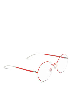MYKITA: Occhiali - Occhiali da sole Lovisa in metallo rosso