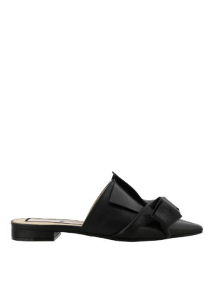 N°21: sabot - Sabot bassi in nappa con nodo