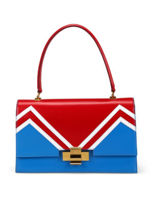 N°21: borse a spalla - Borsa Alice rossa turchese e bianca