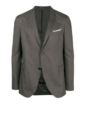 NEIL BARRETT: giacche blazer - Blazer aderente grigio