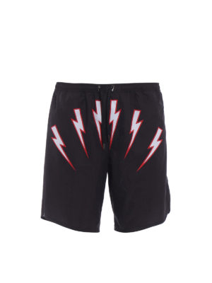 NEIL BARRETT: Costumi piscina e boxer - Costume da bagno fulmini rossi