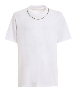 NEIL BARRETT: t-shirts - Cotton T-shirt with necklace