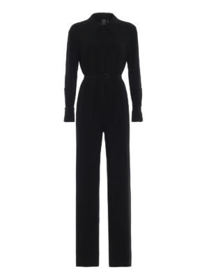 Norma Kamali: tute - Tuta con banda drappeggiata