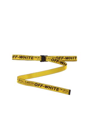 OFF-WHITE: belts - Classic Industrial belt in yellow and black