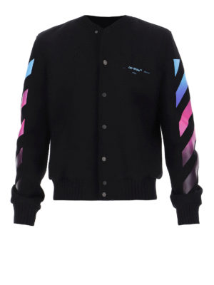 OFF-WHITE: giacche casual - Giubbotto misto lana con stampe