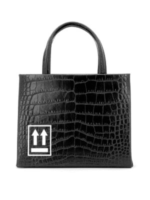 OFF-WHITE: borse a tracolla - Borsa a mano in pelle Cocco Mini Box