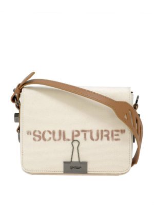 OFF-WHITE: borse a tracolla - Borsa a spalla Sculpture Canvas Binder