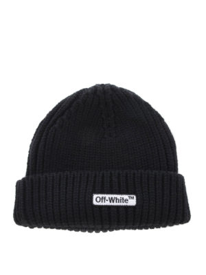 OFF-WHITE: cappelli - Cappello in lana con logo