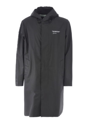 OFF-WHITE: cappotti al ginocchio - Impermeabile Quote