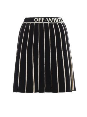 OFF-WHITE: minigonne - Gonna plissettata bicolore