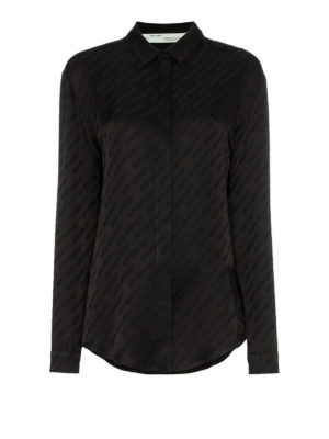 OFF-WHITE: shirts - Acetate blend oversized shirt