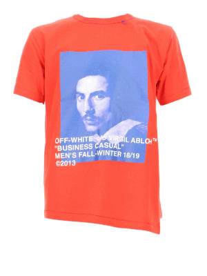 OFF-WHITE: t-shirt - T-shirt Bernini rossa