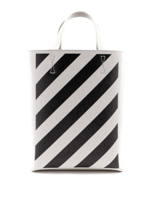OFF-WHITE: totes bags - Diagonal leather tote