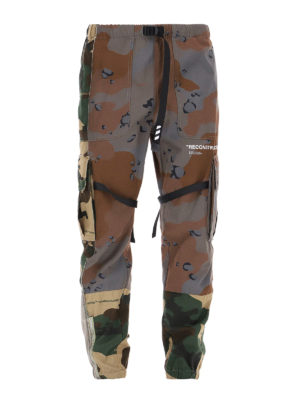 OFF-WHITE: pantaloni sport - Pantaloni cargo camouflage