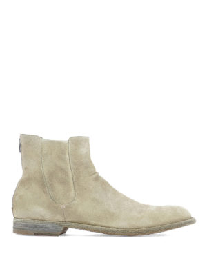 OFFICINE CREATIVE: ankle boots - Light beige suede ankle boots