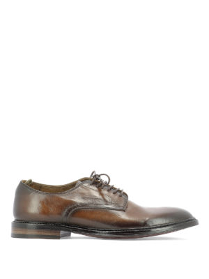 OFFICINE CREATIVE: classiche - Scarpe Derby in pelle marrone scura
