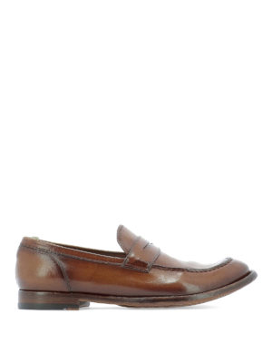 OFFICINE CREATIVE: Mocassini e slippers - Mocassini in pelle marrone