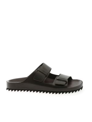 OFFICINE CREATIVE: sandals - Two-band sandals in brown