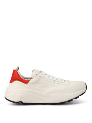 OFFICINE CREATIVE: sneakers - Sneaker Sphyke in pelle con tallone rosso