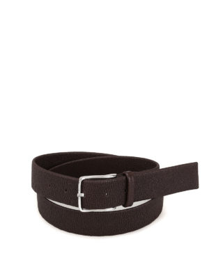 ORCIANI: cinture - Cintura in pelle testurizzata marrone