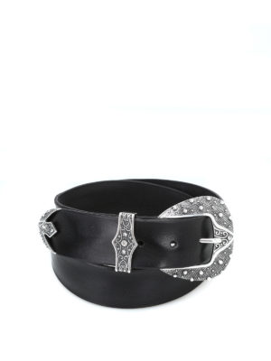 ORCIANI: cinture - Cintura in pelle Bull Soft con grande fibbia