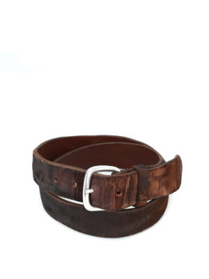 ORCIANI: cinture - Cintura Cutting testa di moro in pelle