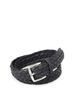 ORCIANI: cinture - Cintura Fort in pelle intrecciata