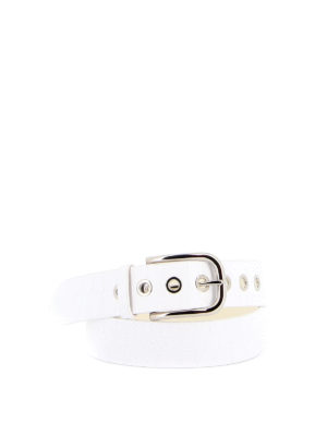 ORCIANI: belts - Kindu eyelet croco print belt