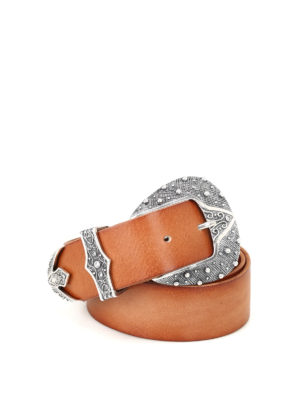 ORCIANI: cinture - Cintura in pelle con maxi fibbia