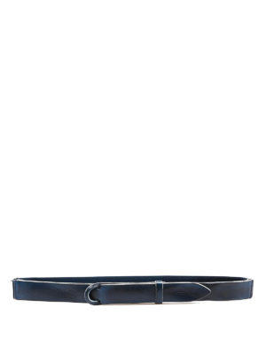 ORCIANI: cinture - Cintura Nobuckle Dive in pelle blu