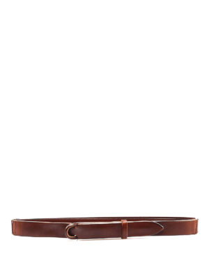 ORCIANI: cinture - Cintura Nobuckle Dive in pelle marrone