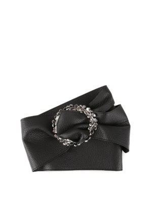 ORCIANI: cinture - Cintura in pelle con fibbia lavorata