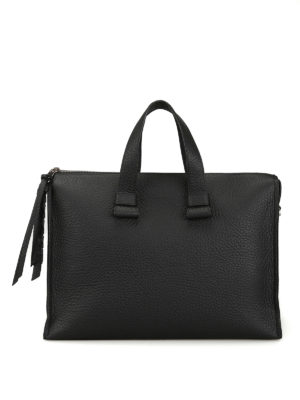 ORCIANI: bauletti - Bauletto in pelle a grana nera