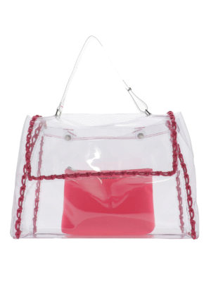 ORCIANI: bauletti - Bauletto in pvc con dettagli rosa