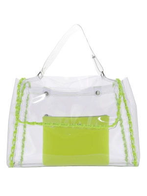 ORCIANI: bauletti - Bauletto in pvc con dettagli gialli