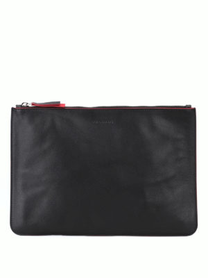 ORCIANI: pochette - Clutch Lotus Line con profili rossi