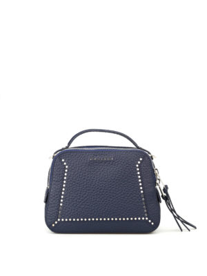ORCIANI: borse a tracolla - Borsetta in pelle blu con borchie