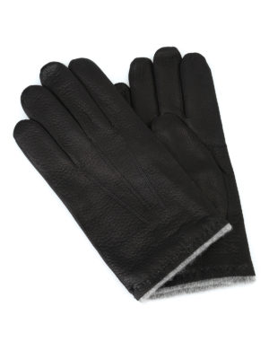 ORCIANI: guanti - Guanti Nappa Wrinkled neri