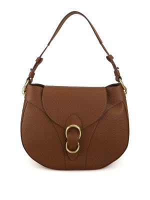 ORCIANI: borse a spalla - Borsa hobo Beth in pelle a grana
