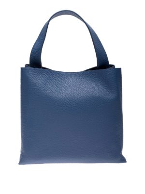 ORCIANI: shoulder bags - Jackie cobalt blue leather shoulder bag