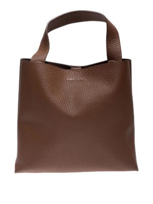 ORCIANI: shoulder bags - Jackie grainy leather shoulder bag