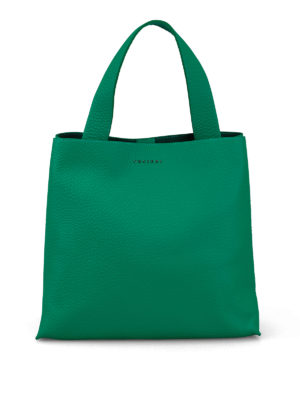 ORCIANI: borse a spalla - Borsa a spalla Jackie in pelle verde