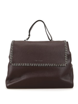 ORCIANI: borse a spalla - Borsa Sveva Chain grande in pelle a grana