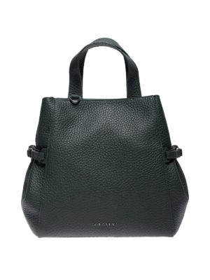 ORCIANI: totes bags - Fan pebbled leather medium bag