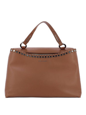 ORCIANI: shopper - Borsa a mano Kate Lotus grande in pelle cuoio