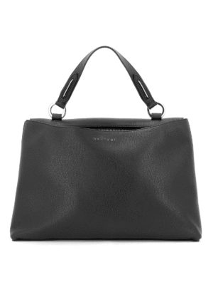 ORCIANI: shopper - Borsa a mano grande Micron in pelle nera