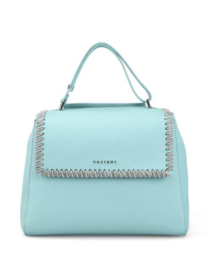 ORCIANI: totes bags - Sveva chain detail hammered leather bag